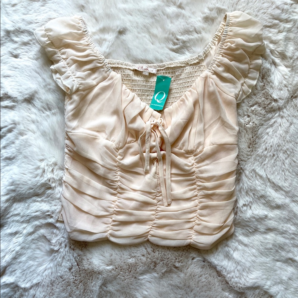 Blush Cream Blouse Size Small